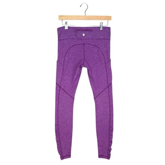 Lululemon Speed Tight IV Rulu Legging | Purple Ruched Warm Pockets Run | 8 - Picture 3 of 11